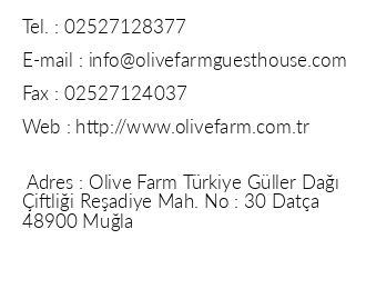 Olive Farm iletiim bilgileri