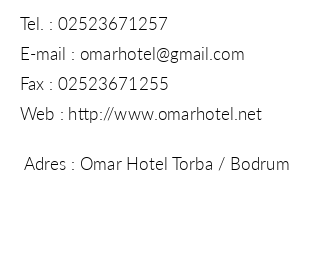 Omar Hotel iletiim bilgileri