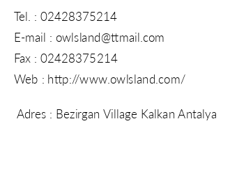 Owisland Hotel iletiim bilgileri