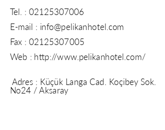 Pelikan Hotel iletiim bilgileri