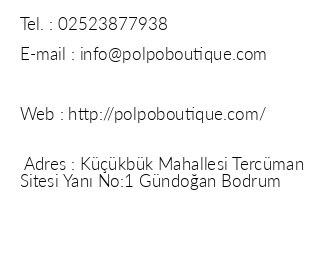 Polpo Boutique Hotel iletiim bilgileri