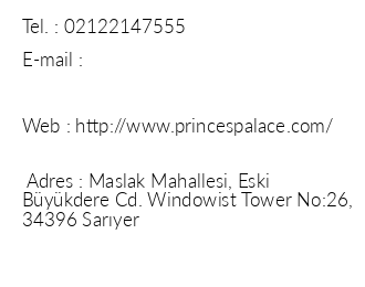 Princess Palace Resort & Spa iletiim bilgileri