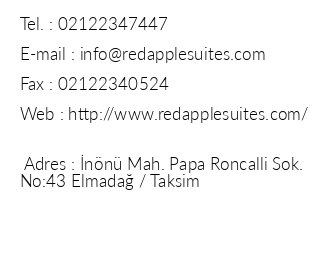 Red Apple Suites iletiim bilgileri