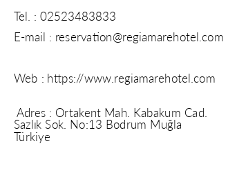 Regia Mare Beach Hotel iletiim bilgileri