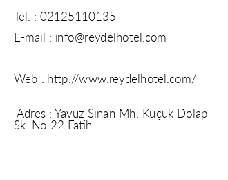 Reydel Hotel iletiim bilgileri