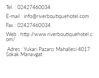 River Hotel iletiim bilgileri