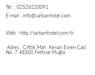Sarban Hotel iletiim bilgileri