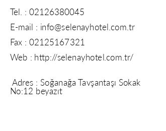 Selenay Hotel iletiim bilgileri