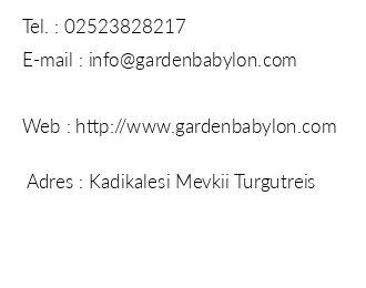 Sianji Gardens Of Babylon Wellbeing Resort iletiim bilgileri