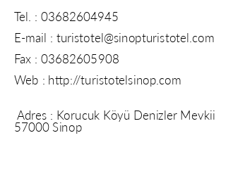 Sinop Turist Hotel iletiim bilgileri