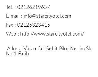Star City Hotel iletiim bilgileri