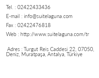 Suite Laguna iletiim bilgileri