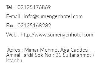 Smengen Hotel iletiim bilgileri