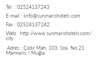 Sun Maris City Hotel iletiim bilgileri