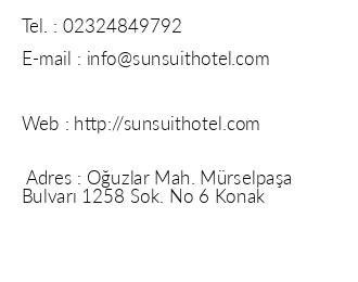 Sun Suit Hotel iletiim bilgileri
