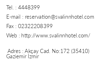 Svalinn Hotel iletiim bilgileri