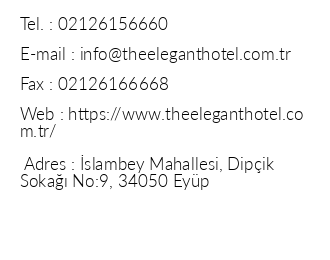 The Elegant Hotel iletiim bilgileri