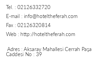 The Ferah Hotel iletiim bilgileri