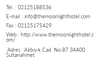 The Moonlight Hotel iletiim bilgileri