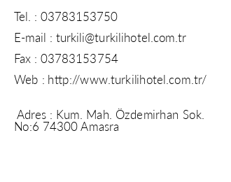 Turkili Hotel iletiim bilgileri
