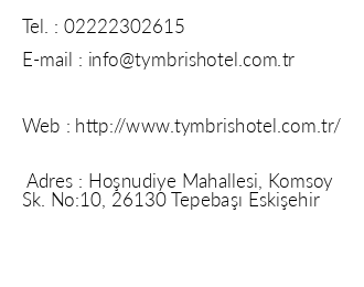 Tymbris Hotel iletiim bilgileri