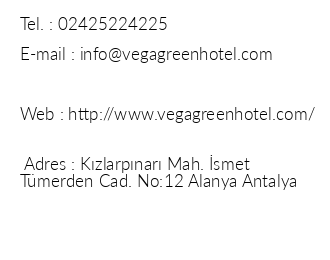 Vega Green Hotel iletiim bilgileri