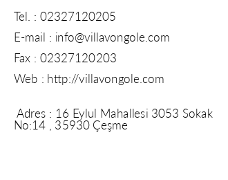 Villa Vongole Hotel iletiim bilgileri