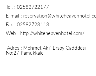 White Heaven Hotel iletiim bilgileri