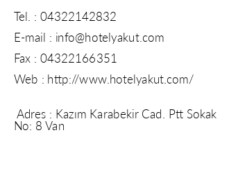 Yakut Hotel iletiim bilgileri